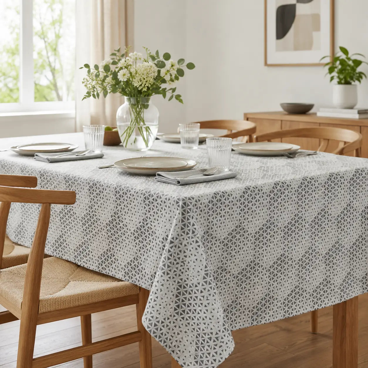 Modern Geometric Dining Tablecloth