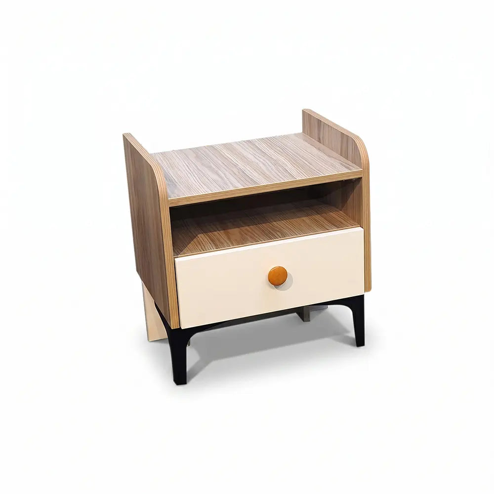 Modern Minimalist Bedside Table with Storage