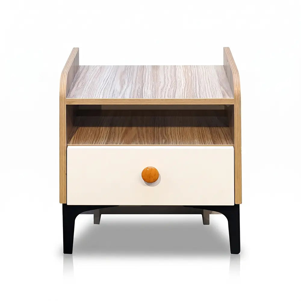 Modern Minimalist Bedside Table with Storage