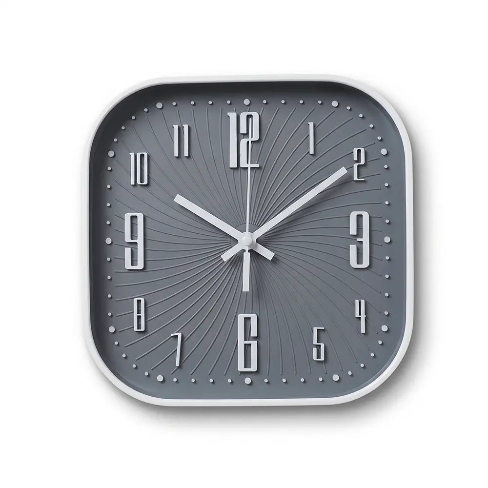 Modern Square Wall Clock with 3D Numbers