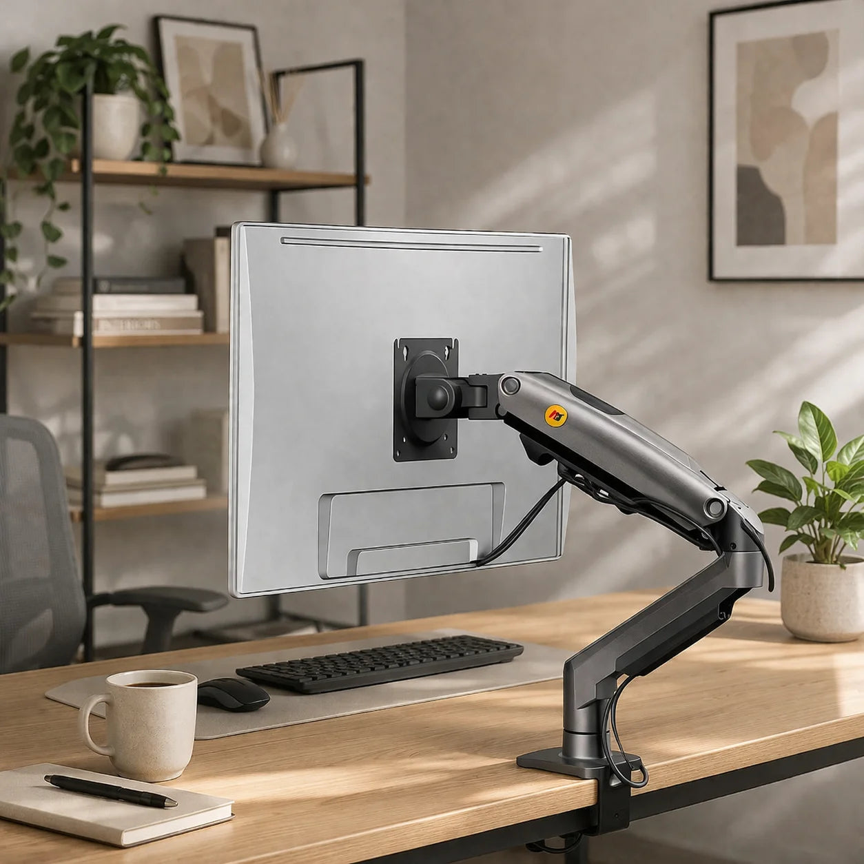 Dual Monitor Arm Desk Mount – Heavy Duty Gas Spring Support