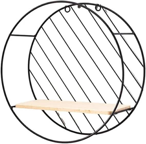 WALL SHELF ROUND SHAPE BLACK