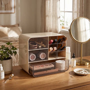 Multi-Compartment Cosmetic Storage Organizer