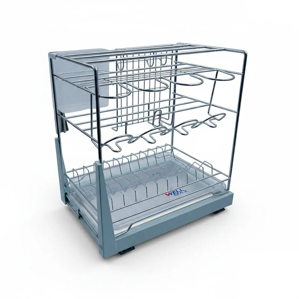 Multipurpose Dish Drying Rack with Glass Holder