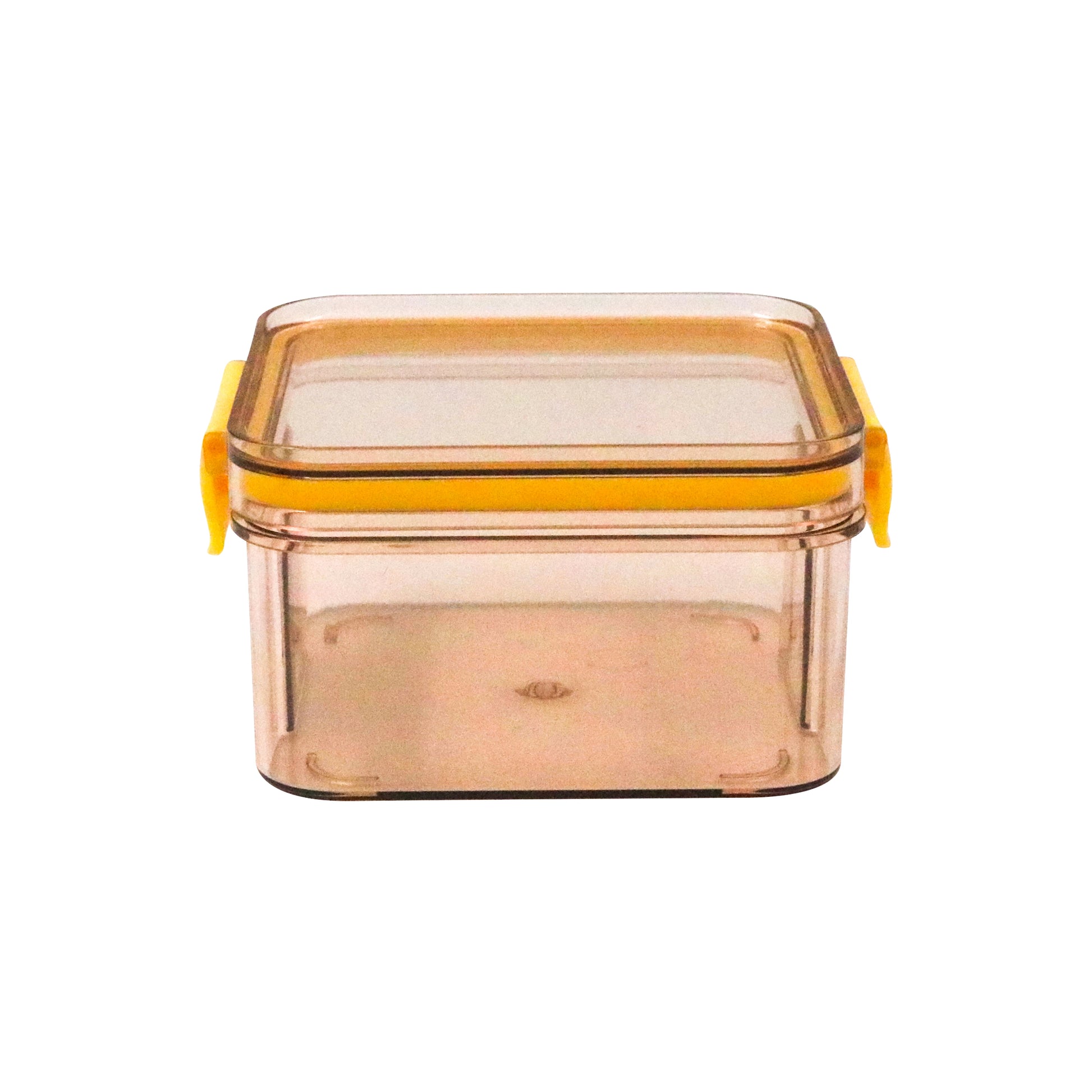 PLASTIC DOUBLE-CLIP AIRTIGHT FOOD STORAGE CANISTERS-ORANGE