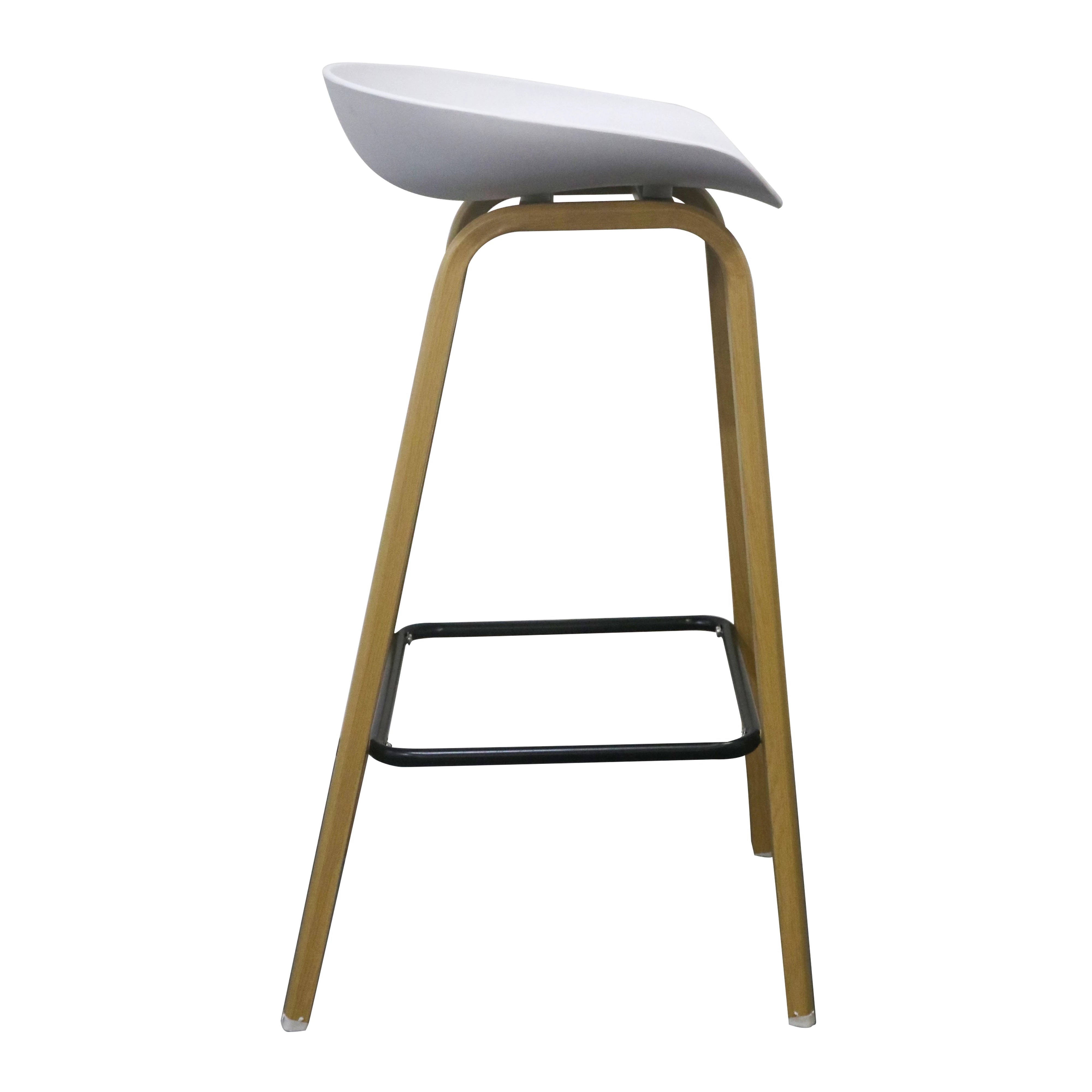 EQUINOX WHITE COUNTER BAR STOOL WITH LOW BACK