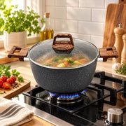 Non-Stick Cooking Pot with Glass Lid