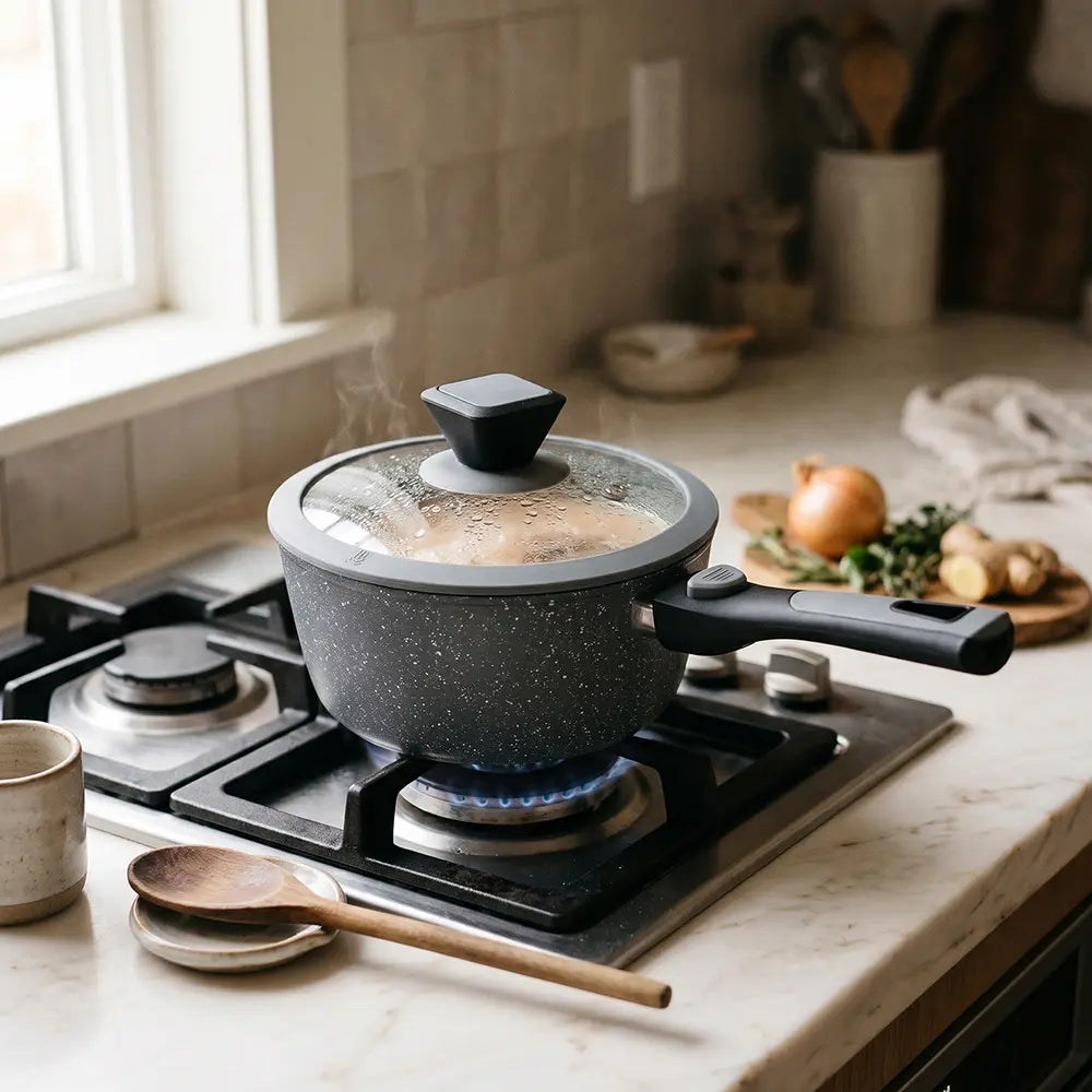Non-Stick Saucepan with Removable Handle