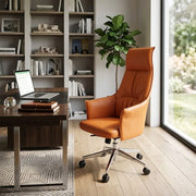 Premium Orange High-Back Executive Office Chair