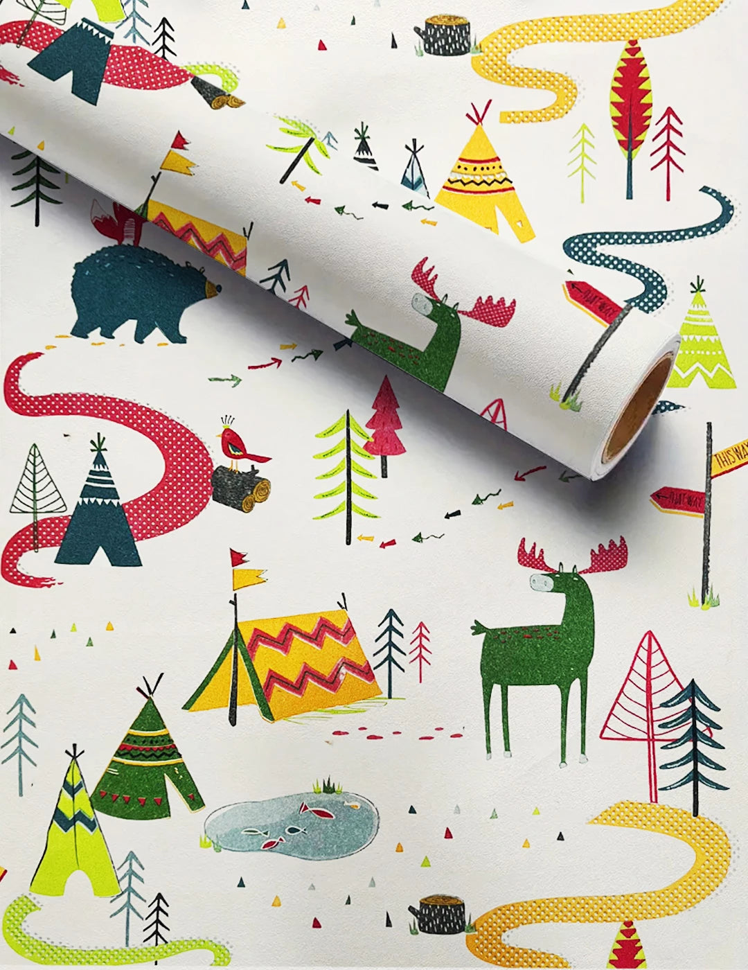 CAMPING AND NATURE-THEMED WALLPAPER – KIDS ROOM & PLAYROOM DECOR
