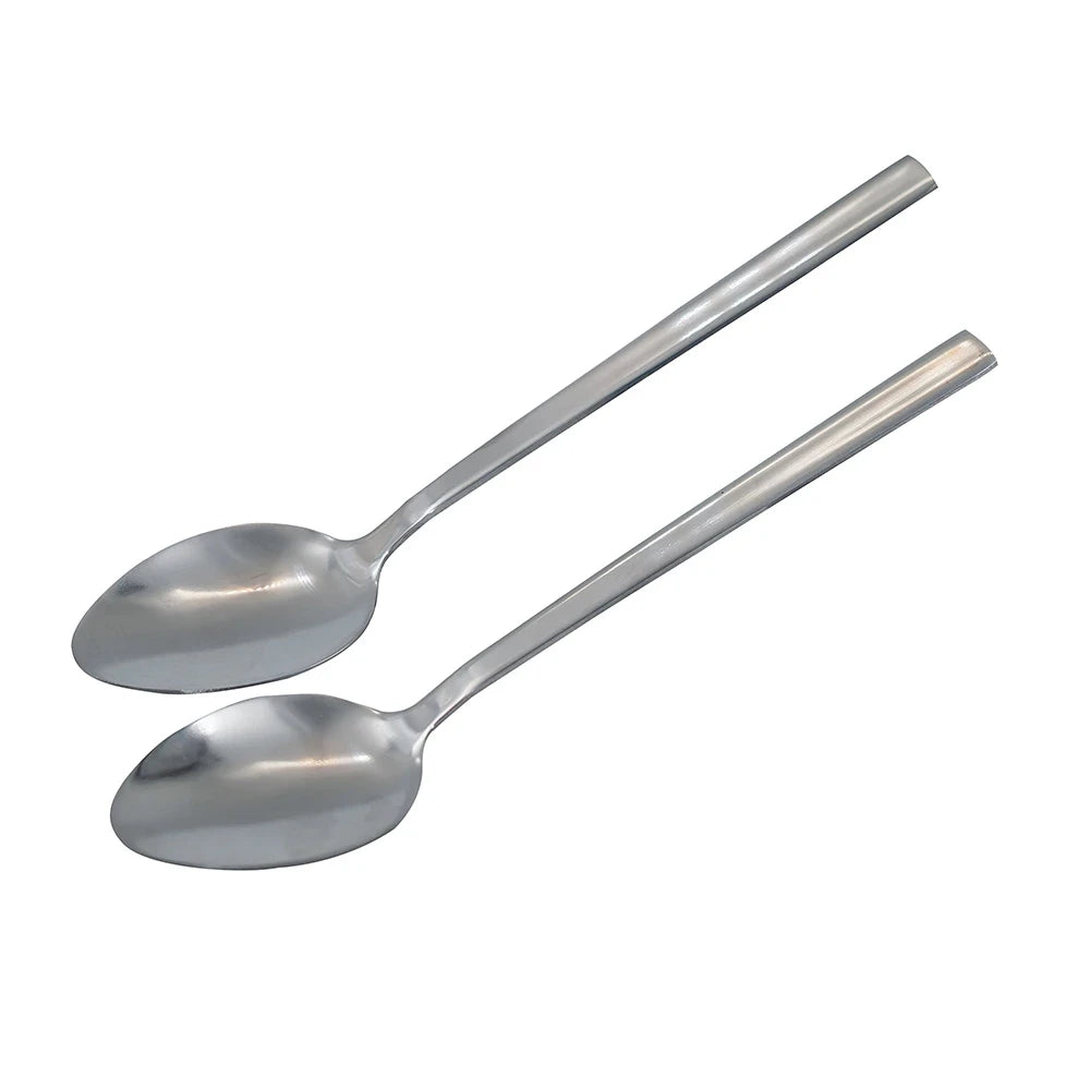 6-PIECE SQUARE EDGE HANDLE DINNER SPOON SET | STAINLESS STEEL CUTLERY ESSENTIALS