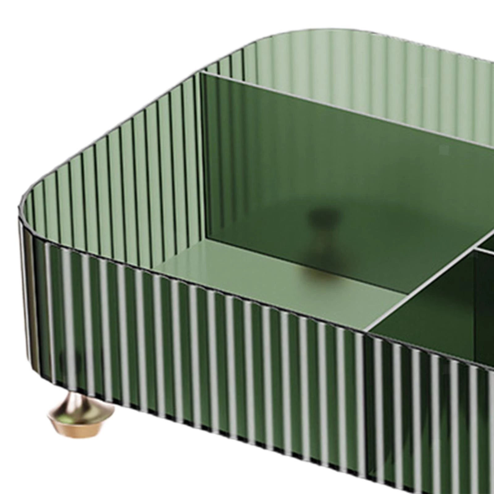 GREEN COSMETIC TRAY VANITY ORGANIZER AND STORAGE