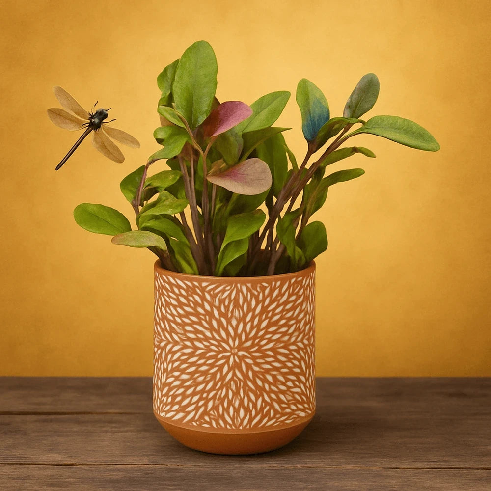 ARTIFICIAL GREEN LEAFY PLANT WITH POT