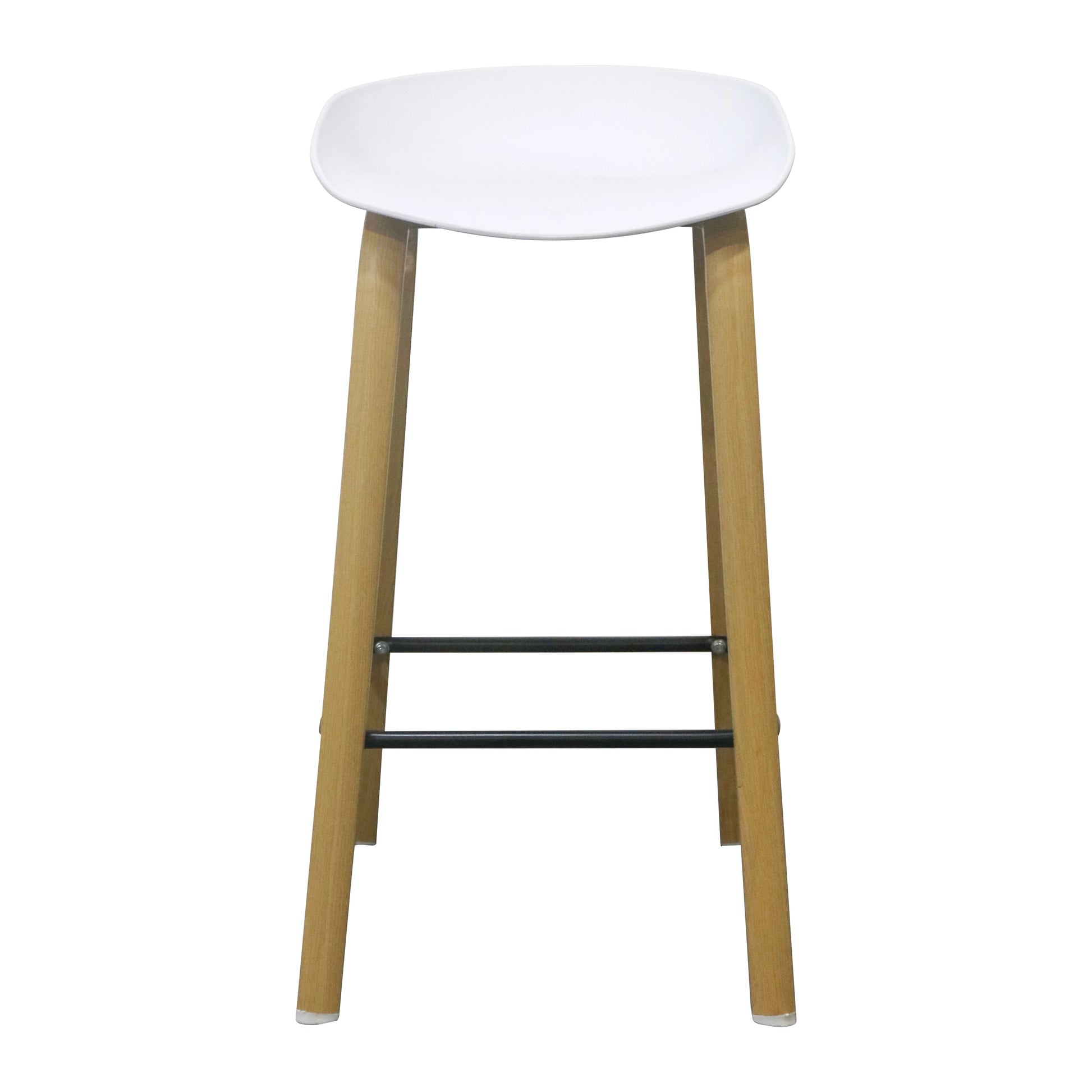 EQUINOX WHITE COUNTER BAR STOOL WITH LOW BACK
