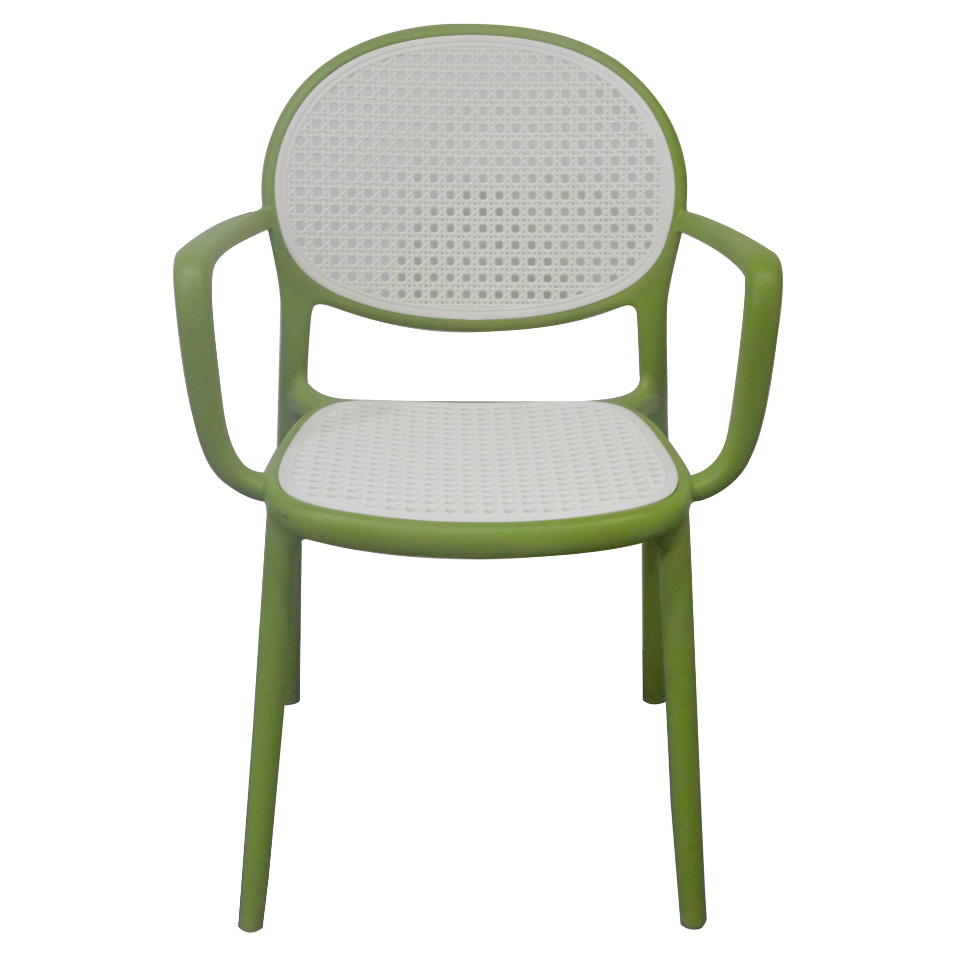 MODERN RATTAN - STYLE PLASTIC DINING CHAIR