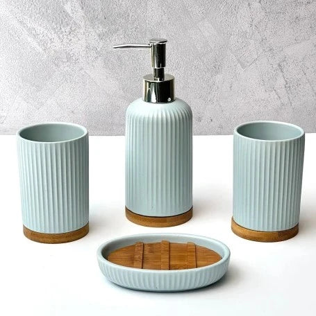LUXURY RIBBED DESIGN BATHROOM SET