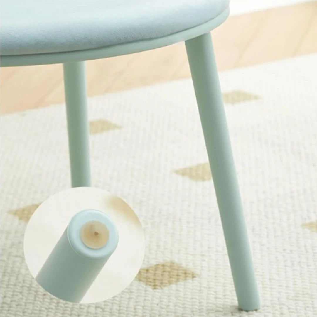 COMFORT BACKREST SOFT CUSHIONED DINING CHAIR - LIGHT BLUE