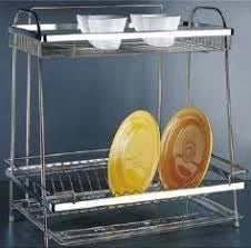 DUAL-LAYER DISH HOLDER WITH DRAIN TRAY