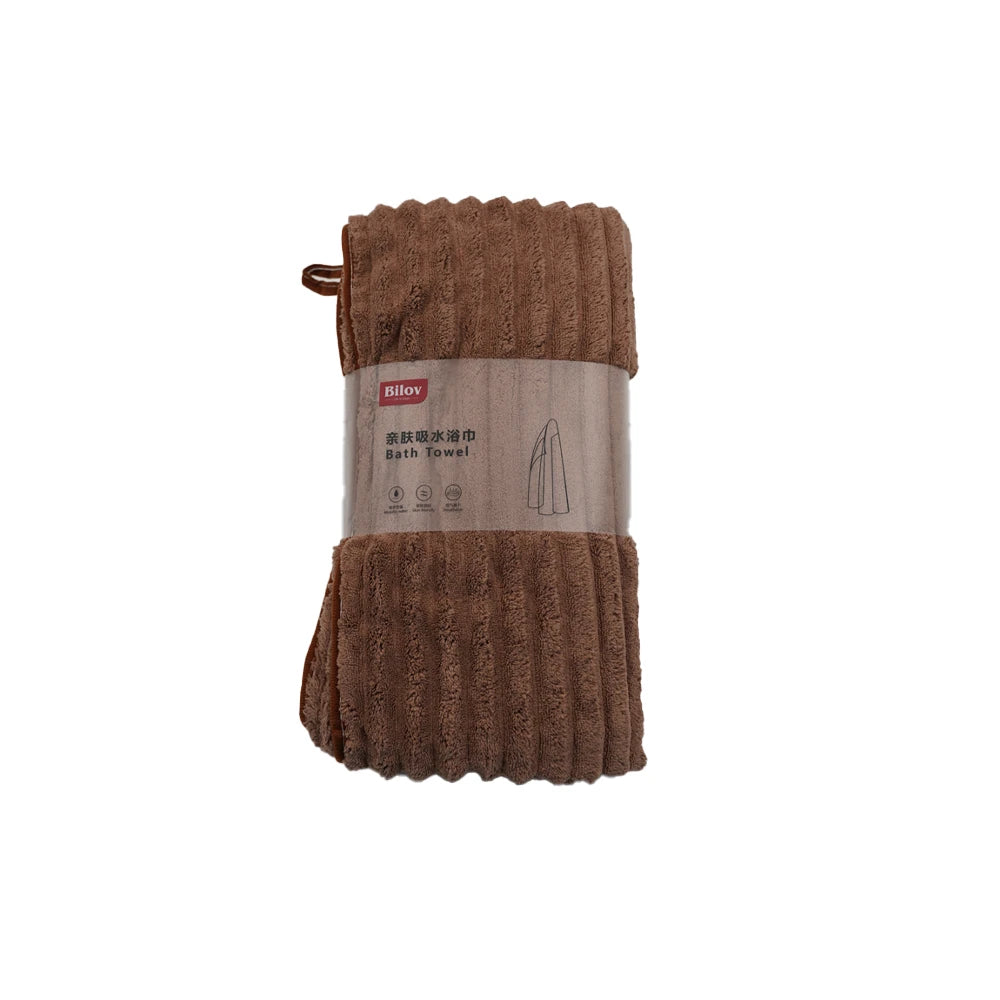 Bilov Soft Ribbed Stripe Bath Towel