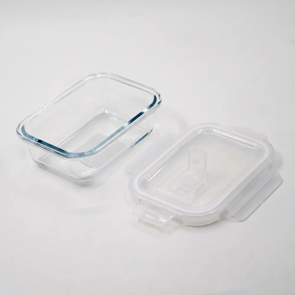 Rectangular Glass Food Container with Locking Lid