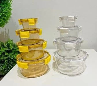 ROUND AIRTIGHT CLIP-LOCK FOOD STORAGE BOX