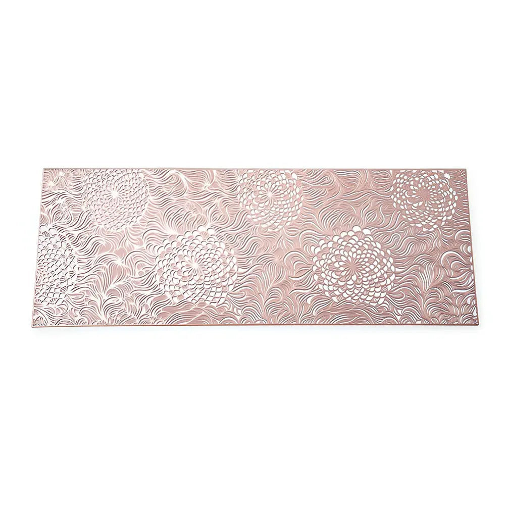 Rose Gold Floral Cutwork Table Runner