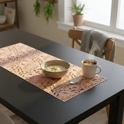 Rose Gold Floral Cutwork Table Runner
