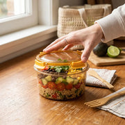 Round Airtight Food Storage Container with Locking Lid