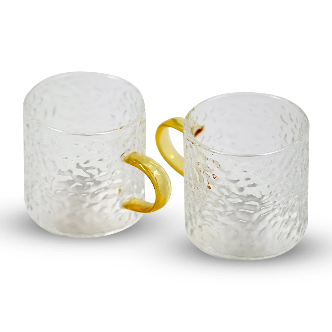 GOLD HANDLE FROSTED CUP SET – 6 PCS