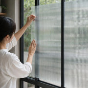 Sand Bush Privacy Window Sticker – Reeded Glass Design