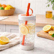 Single Wall Clear Tumbler with Straw & Lid