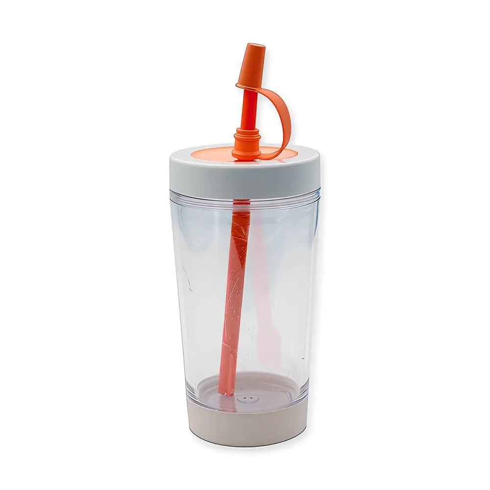 Single Wall Clear Tumbler with Straw & Lid