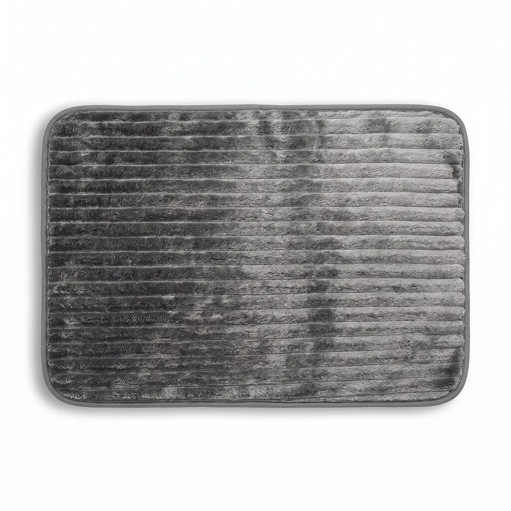 Soft Ribbed Plush Floor Mat