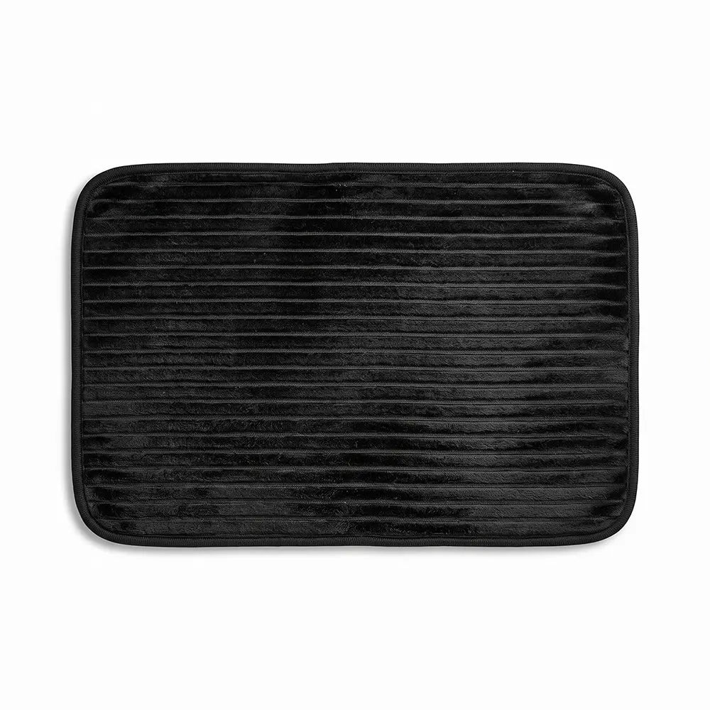 Soft Ribbed Plush Floor Mat