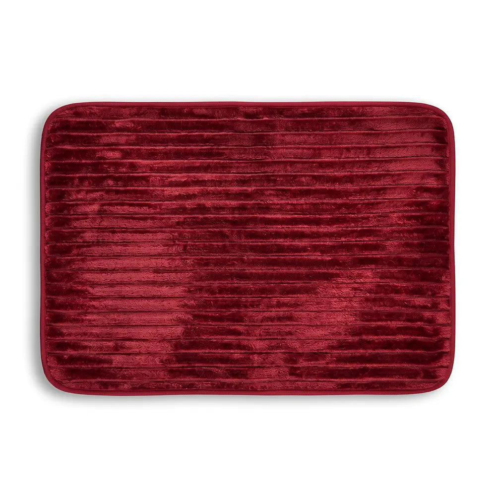 Soft Ribbed Plush Floor Mat