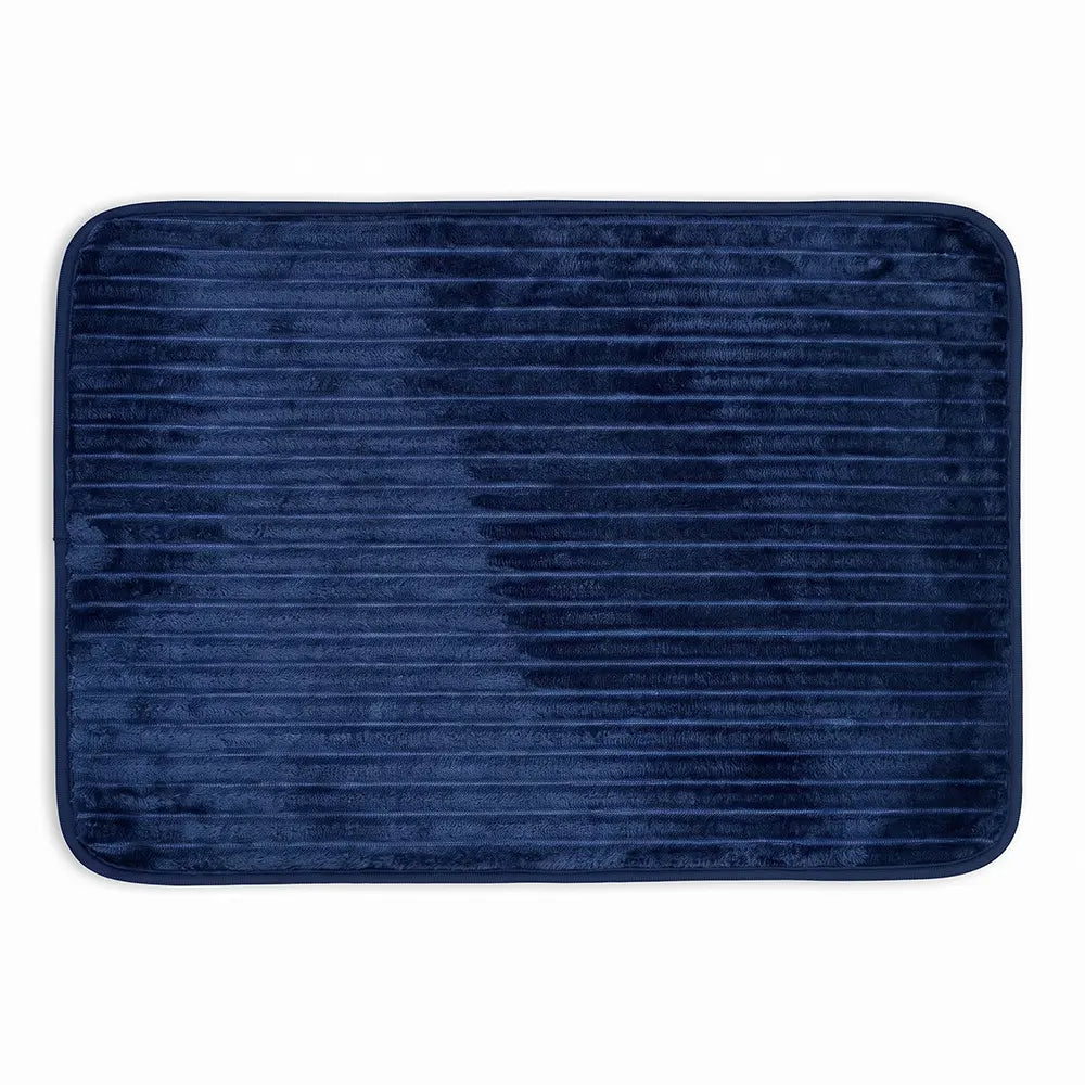 Soft Ribbed Plush Floor Mat