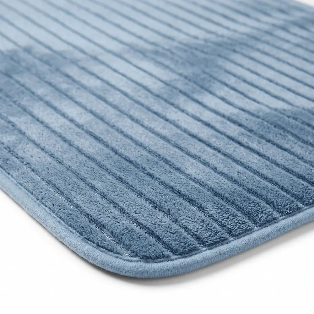 Soft Ribbed Plush Floor Mat