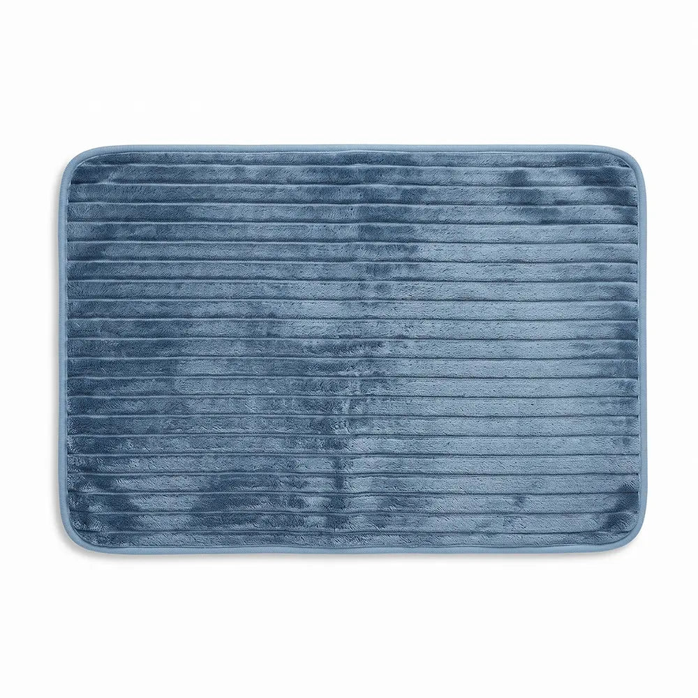Soft Ribbed Plush Floor Mat
