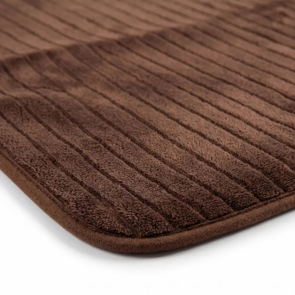 Soft Ribbed Plush Floor Mat