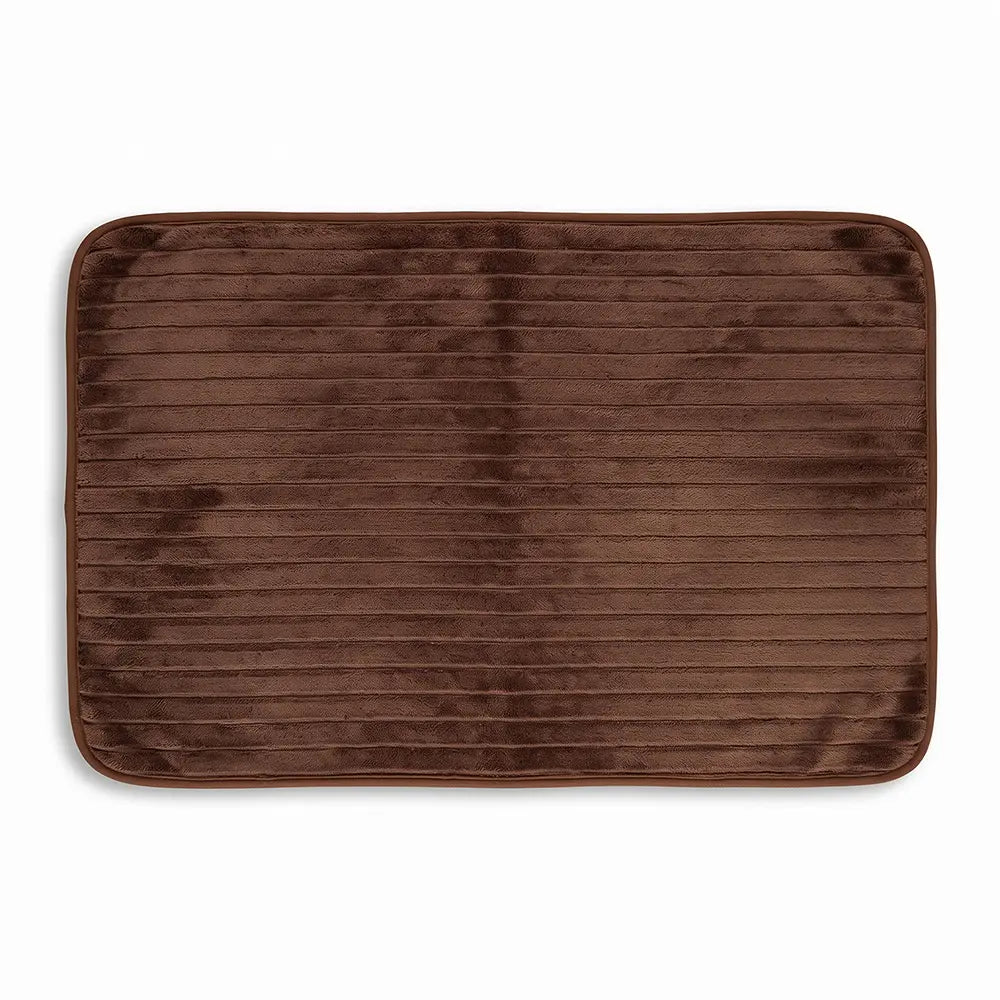 Soft Ribbed Plush Floor Mat