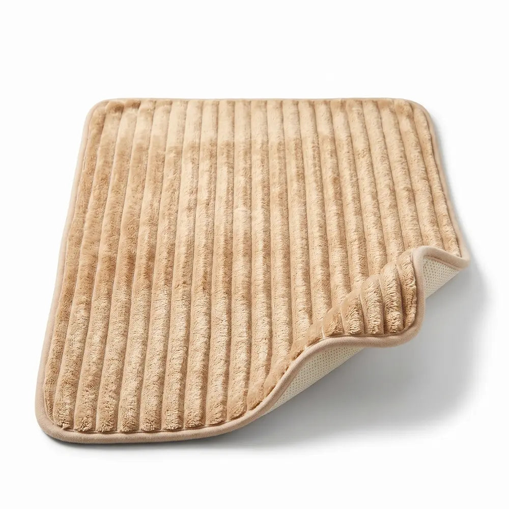 Soft Ribbed Plush Floor Mat