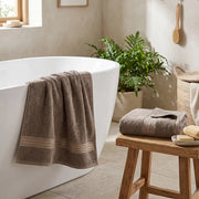 Soft Bath Towel with Classic Woven Border