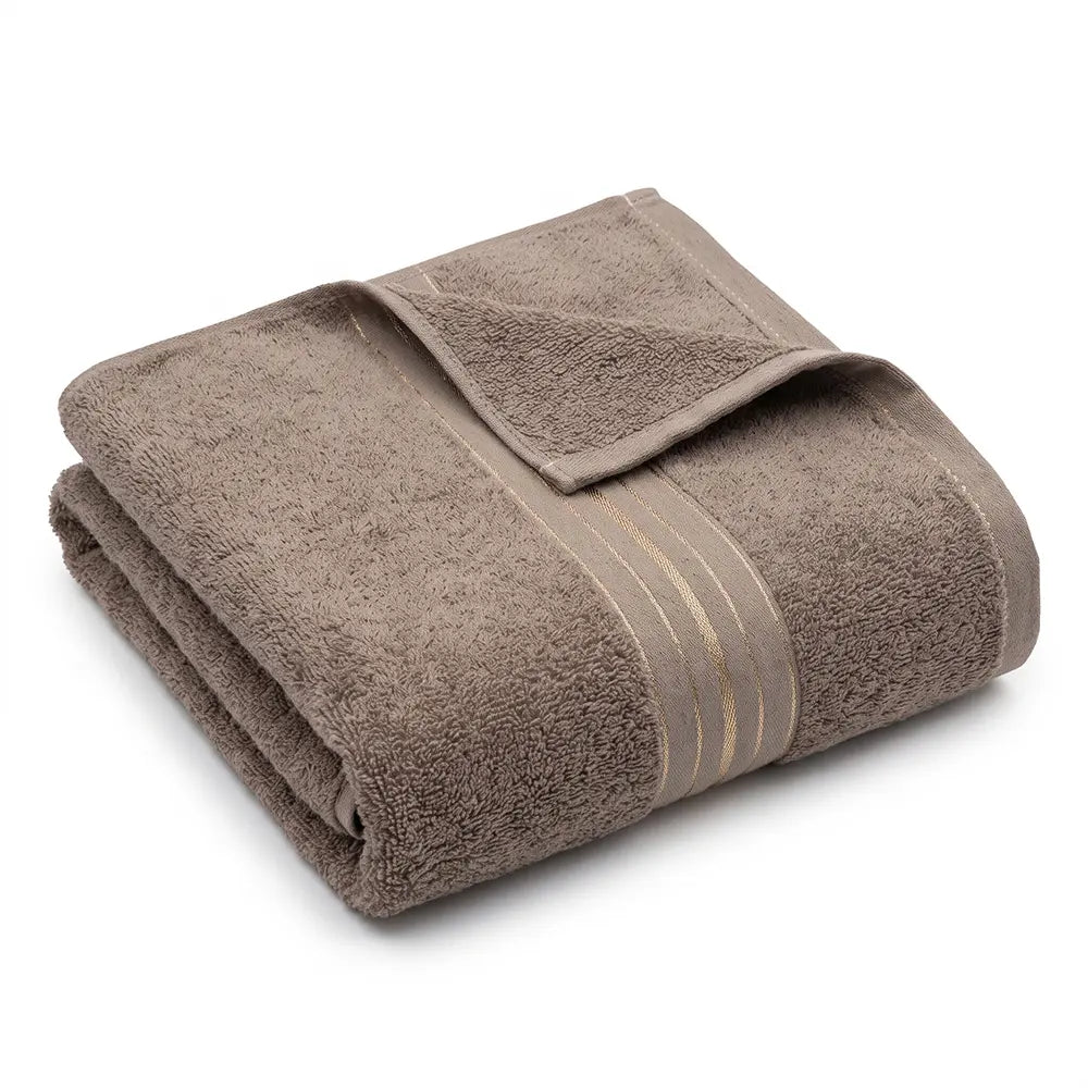 Soft Bath Towel with Classic Woven Border