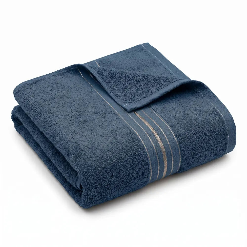 Soft Bath Towel with Classic Woven Border