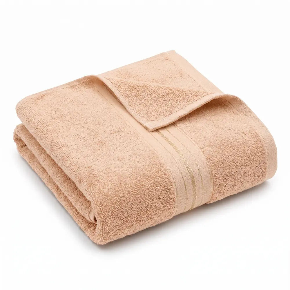 Soft Bath Towel with Classic Woven Border