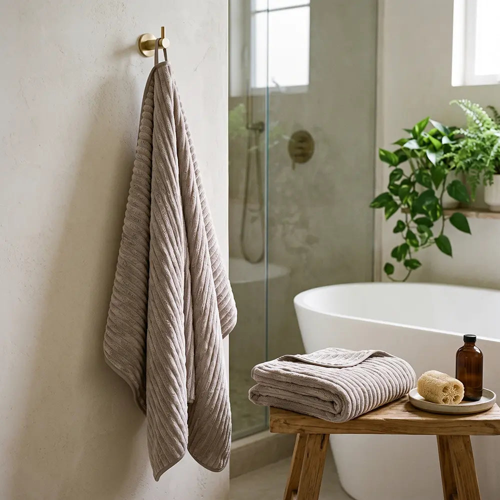Soft Wave Textured Bath Towel