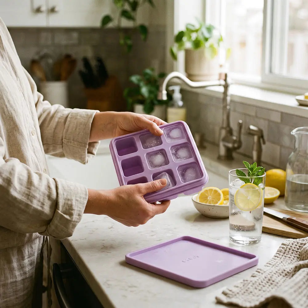Square Ice Cube Tray with Lid