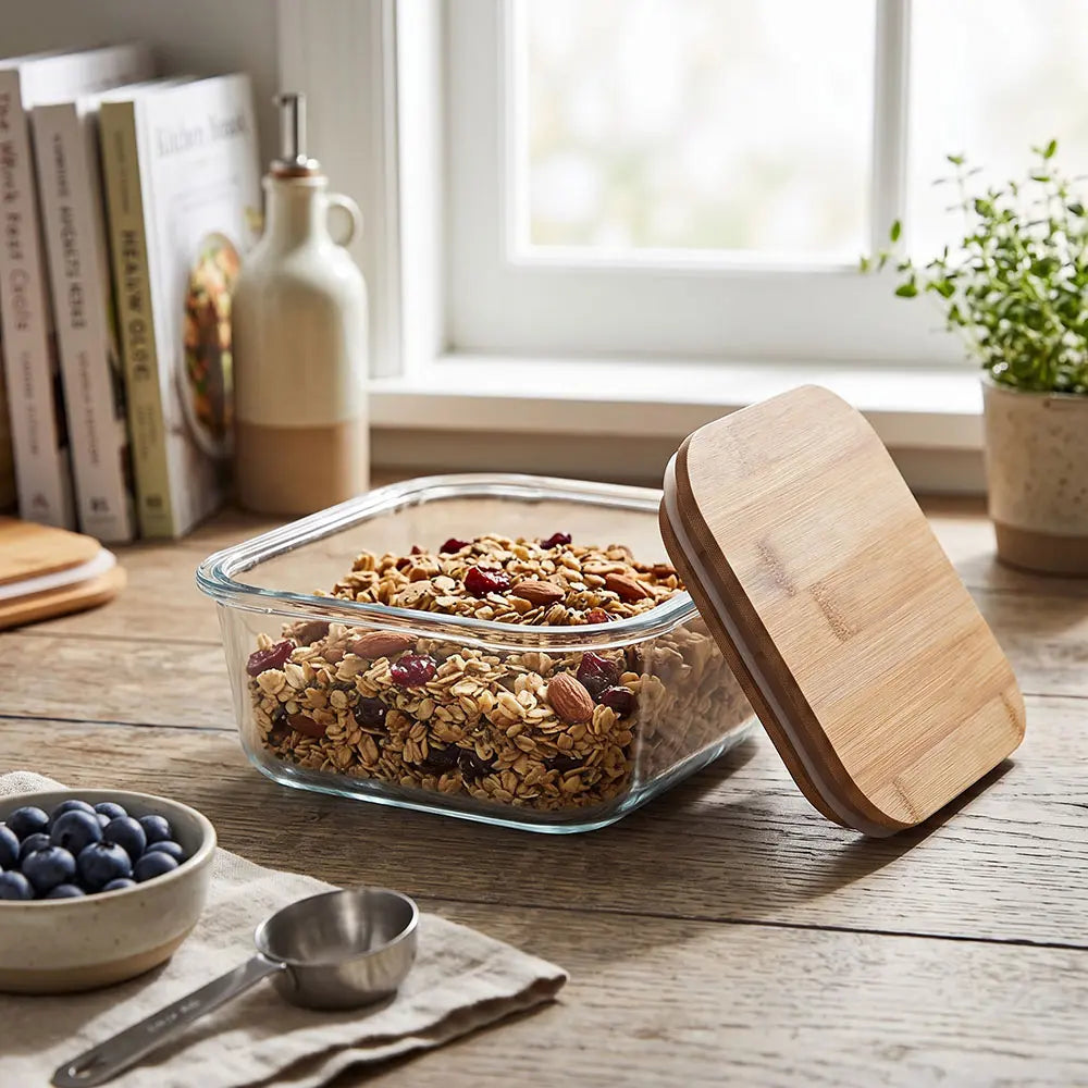 Square Glass Food Storage Container