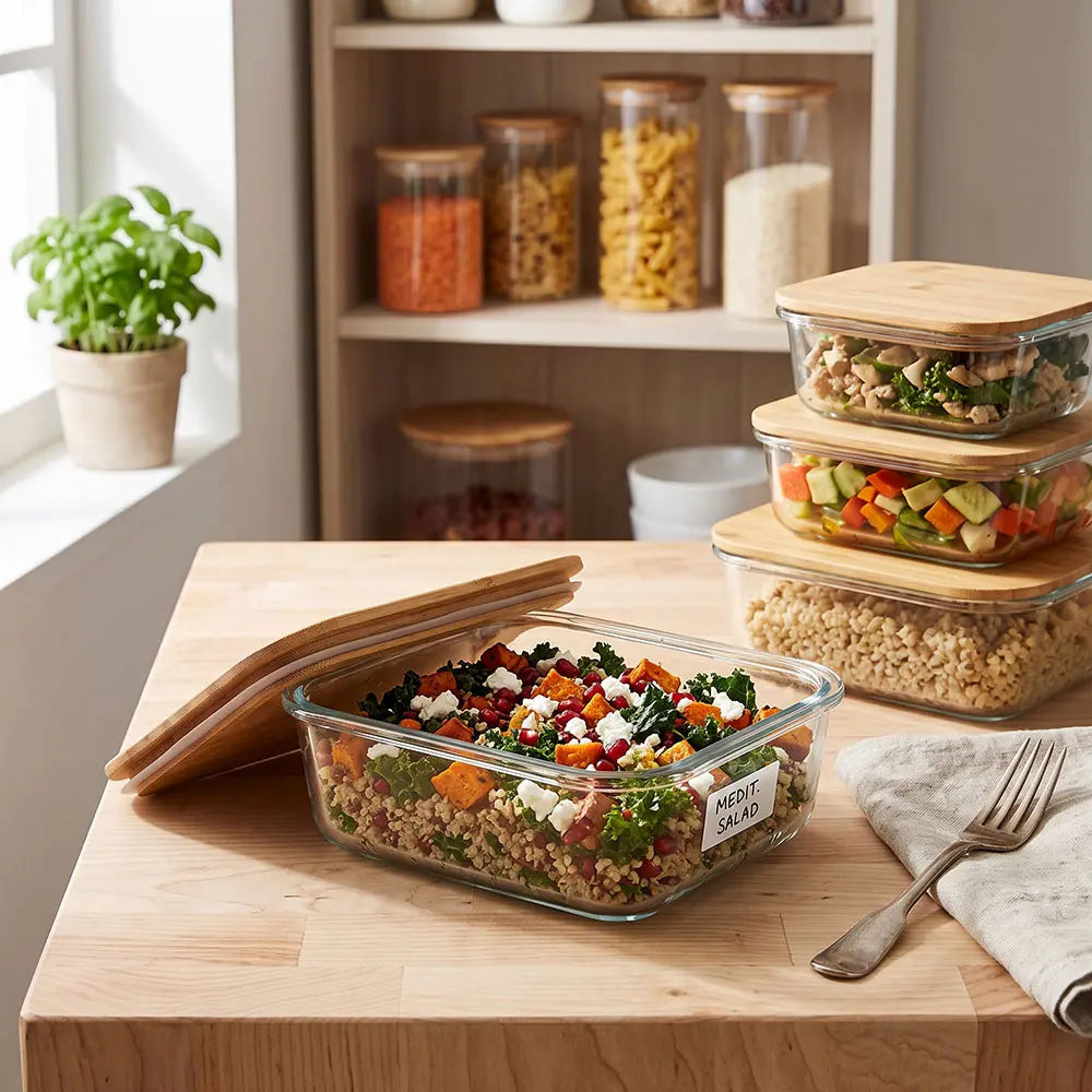 Square Glass Food Storage Container