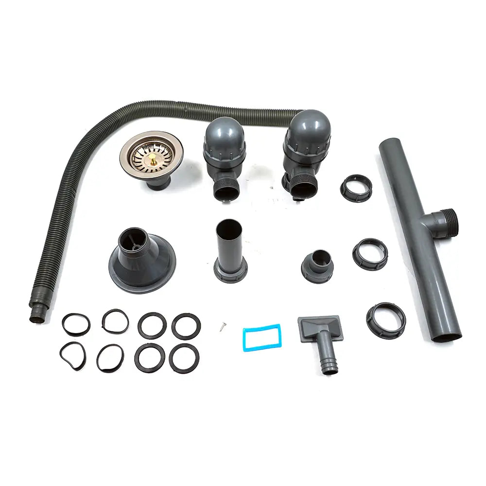 Stainless Steel Double Sink Drain Pipe Set